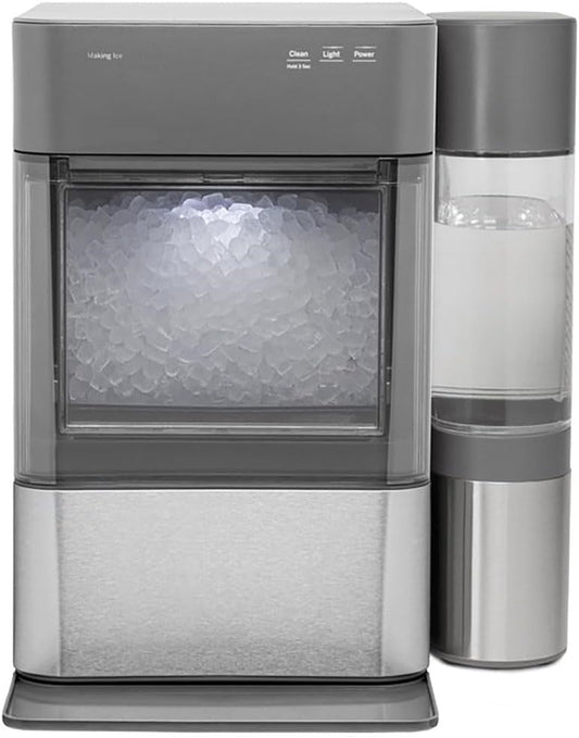 Ice Maker with 1 Gallon Tank, Stainless Steel