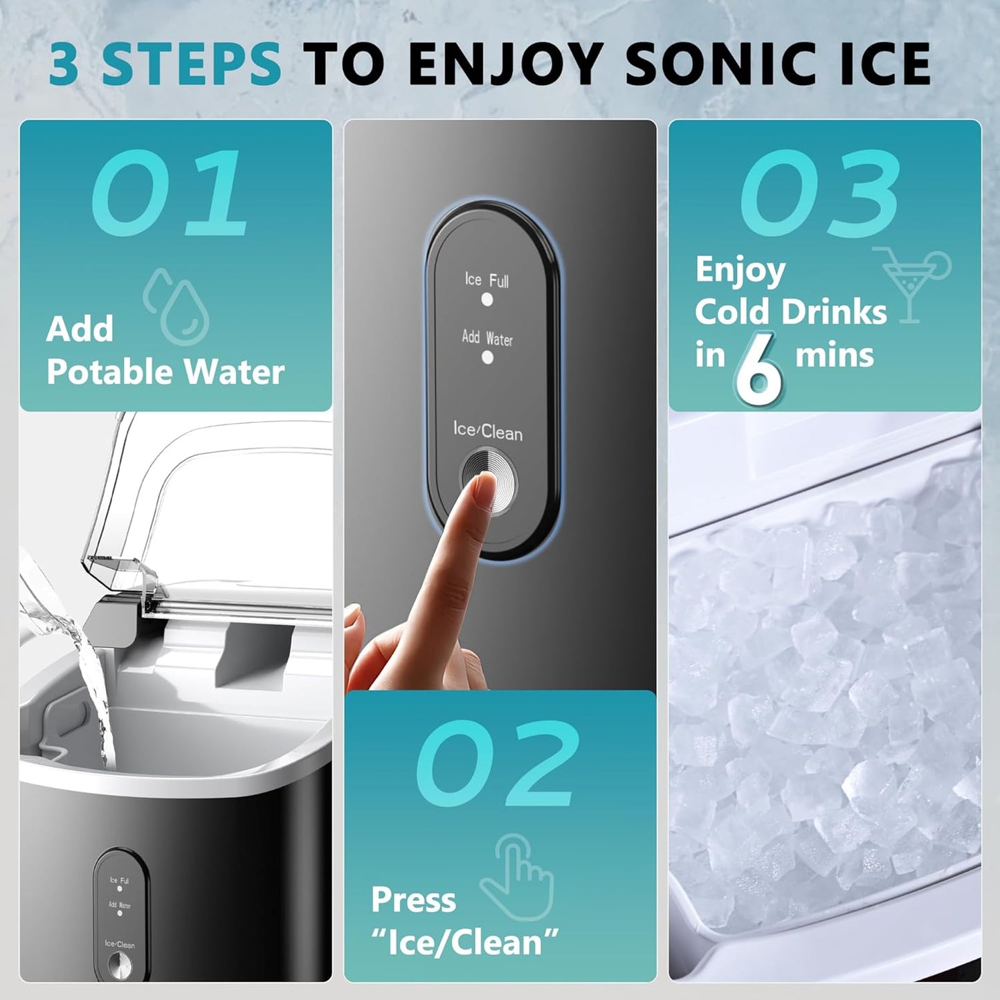 ⭐️Ice Maker Countertop with Handle,  for Home/Party/RV/Camping