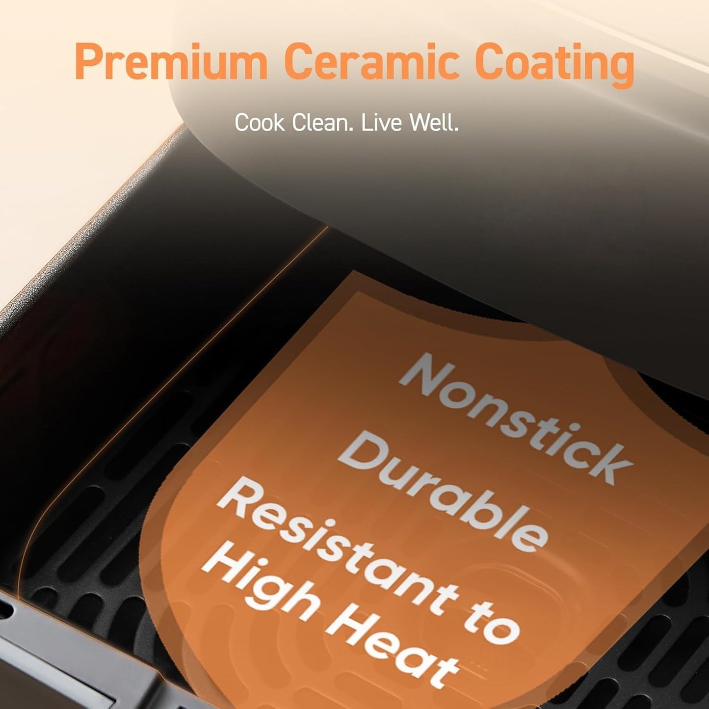 🥘Air Fryer 9-in-1, Compact & Large 6-Qt, Fast Turbo Modes