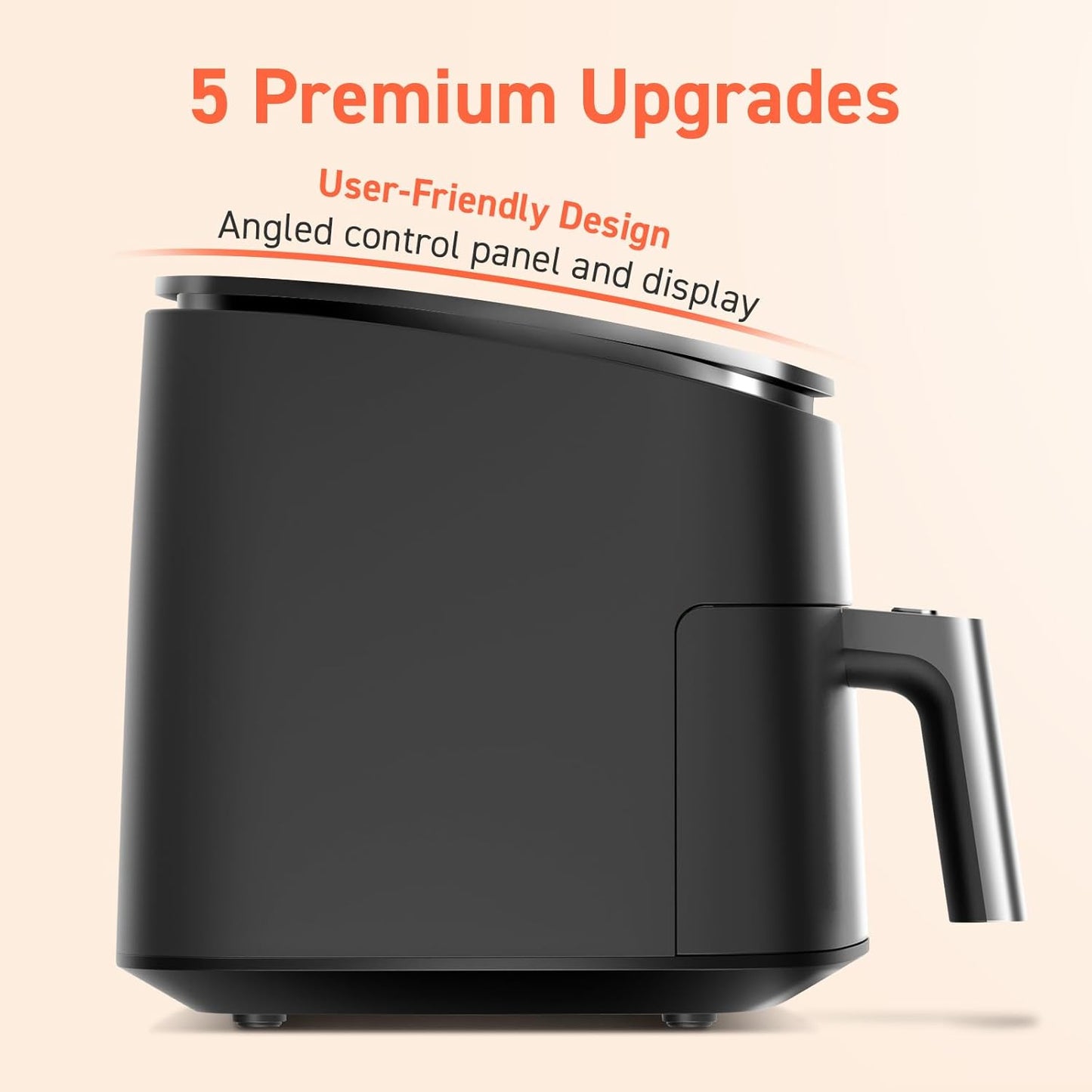 🥘Air Fryer 9-in-1, Compact & Large 6-Qt, Fast Turbo Modes