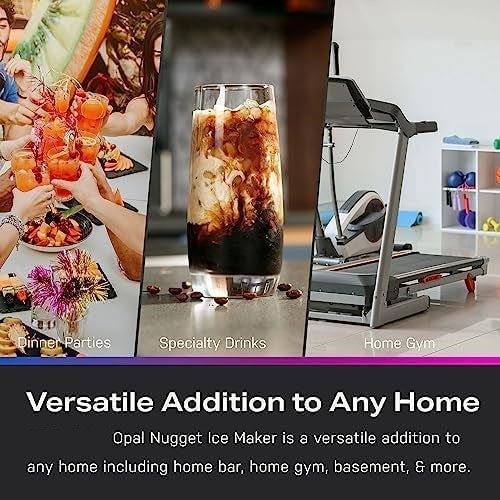 Ice Maker with 1 Gallon Tank, Stainless Steel