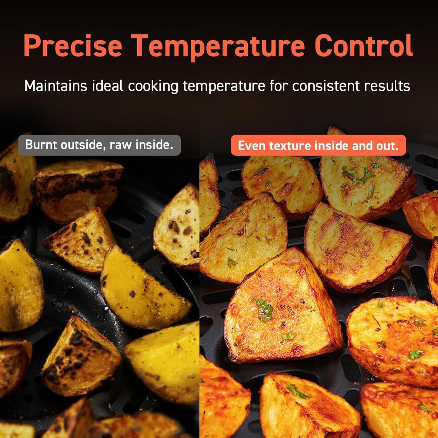 🥘Air Fryer 9-in-1, Compact & Large 6-Qt, Fast Turbo Modes