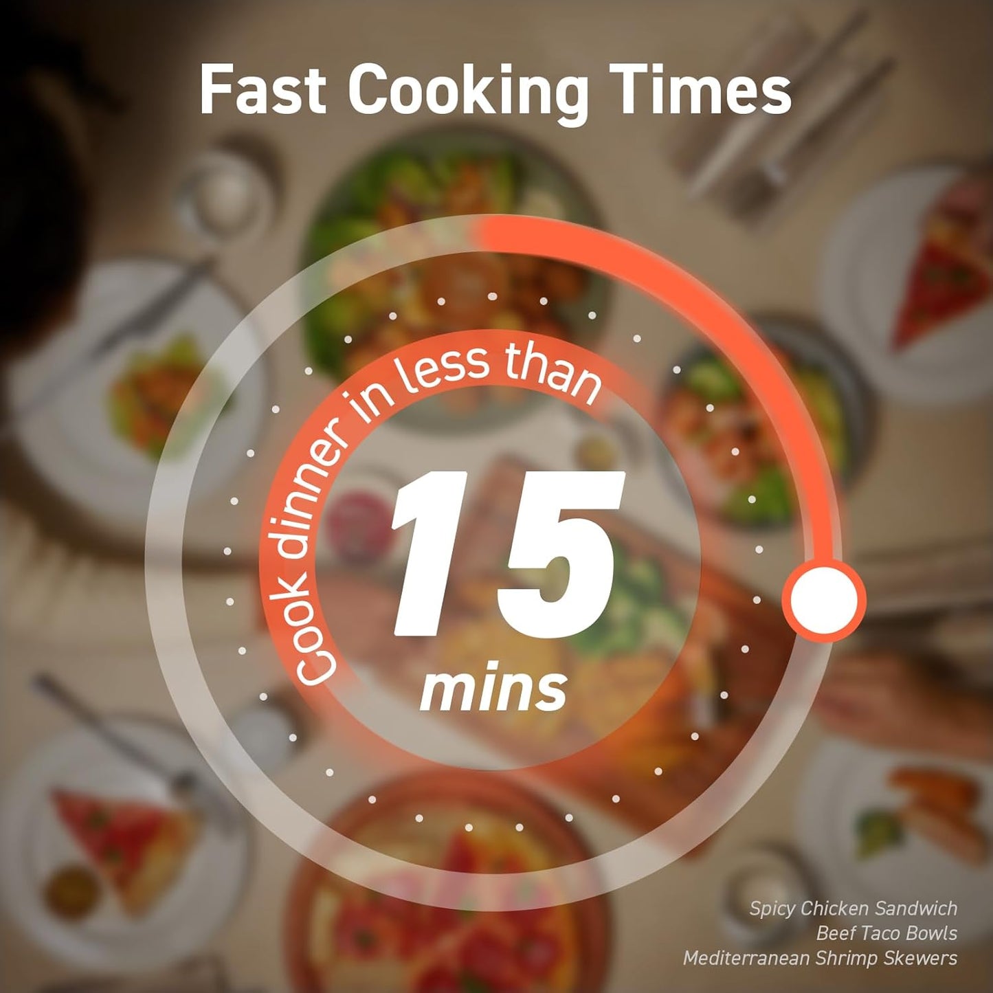 🥘Air Fryer 9-in-1, Compact & Large 6-Qt, Fast Turbo Modes